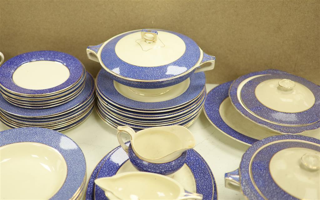 A Wedgwood Blue Siam pattern part dinner service and other mixed ceramics